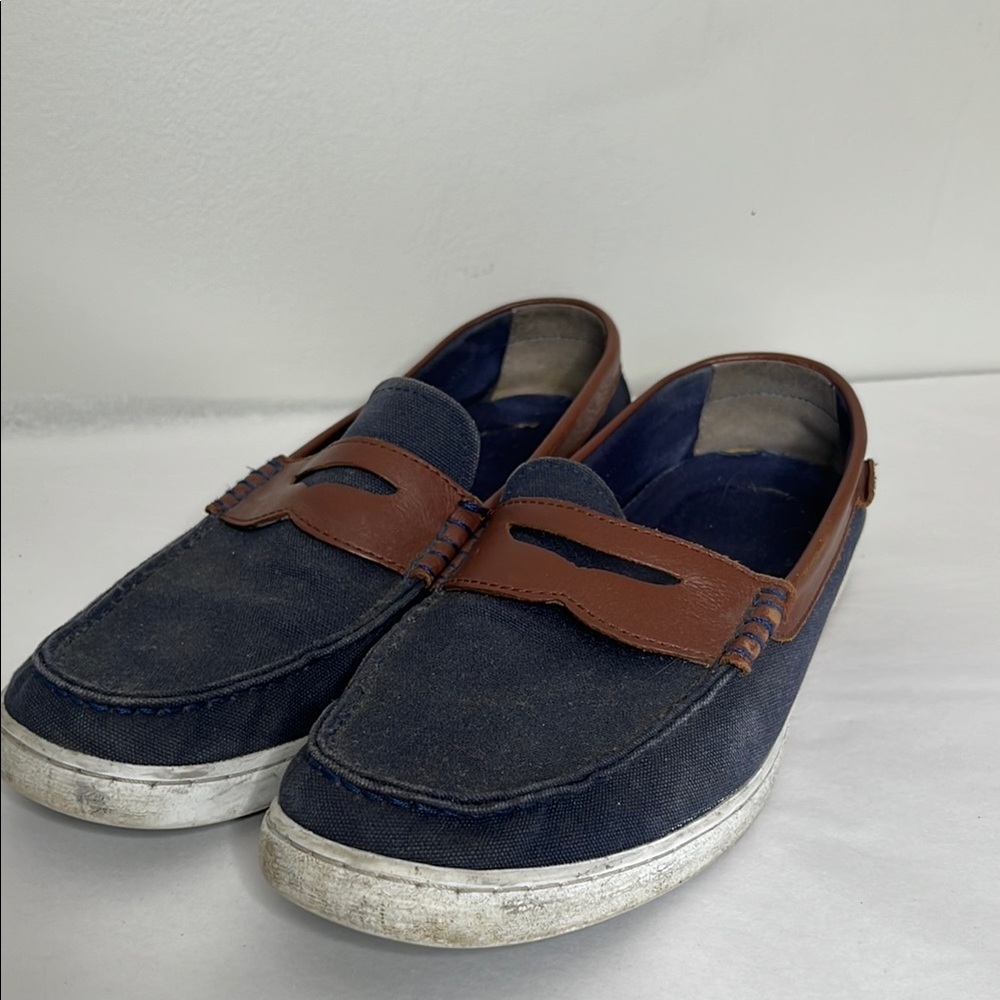 Cole Haan Size 10.5 Men's Navy and Brown Loafers